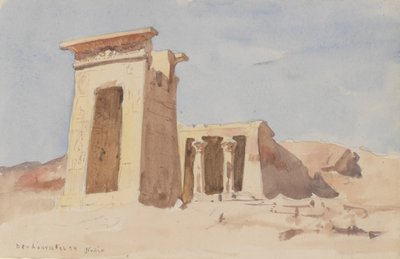 Le Temple de Dendur, montrant le pylône, 1874 - Frederick Arthur Bridgman