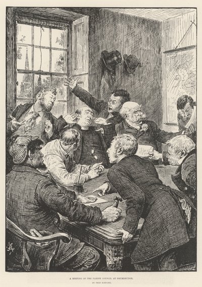 Réunion du conseil paroissial à Drumdrudge - Frederick Barnard
