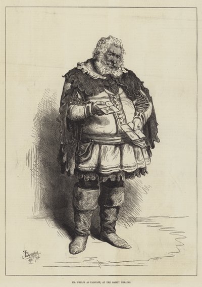 M. Phelps en Falstaff, au Gaiety Theatre - Frederick Barnard