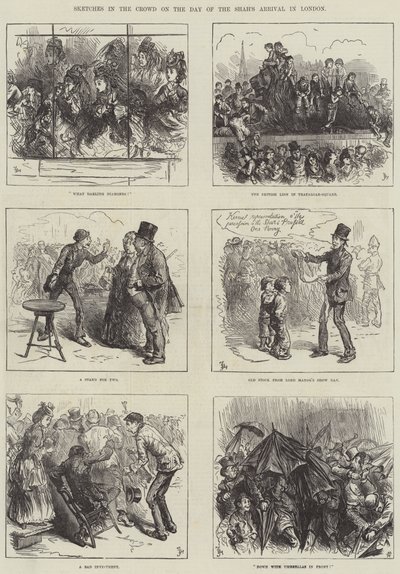 Croquis dans la foule le jour de l