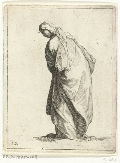 Femme marchant - Frederick Bloemaert