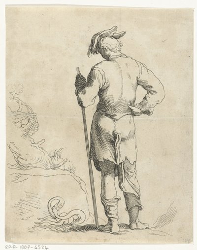 Homme debout (Het teekenboek van Abraham Bloemaert) - Frederick Bloemaert