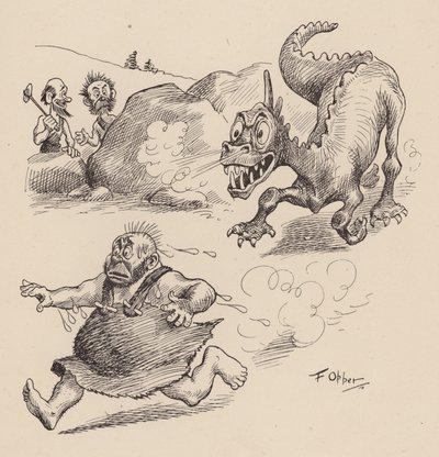 Nos ancêtres antédiluviens par F Opper : Numéro cinq (litho) - Frederick Burr Opper
