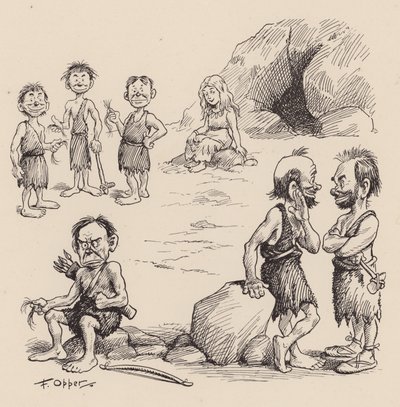 Nos ancêtres antédiluviens par F Opper : Numéro dix-neuf (litho) - Frederick Burr Opper
