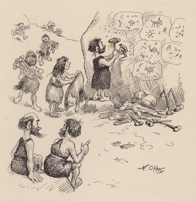 Nos ancêtres antédiluviens par F Opper : Numéro six (litho) - Frederick Burr Opper