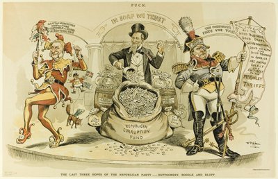 Les trois derniers espoirs du parti républicain, de Puck - Frederick Burr Opper