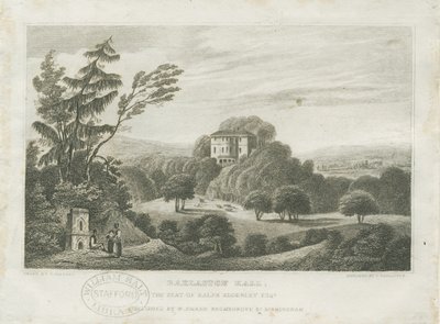 Barlaston Hall (gravure) - Frederick Calvert