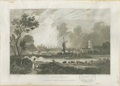 Stafford - Vue sud-ouest : gravure, nd [c. 1830] - Frederick Calvert