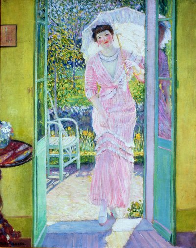 Good Morning, vers 1912-13 (huile sur toile) - Frederick Carl Frieseke