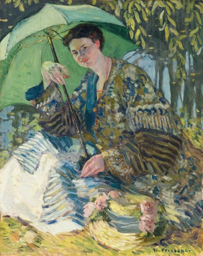Dame avec une ombrelle, c.1905 - Frederick Carl Frieseke