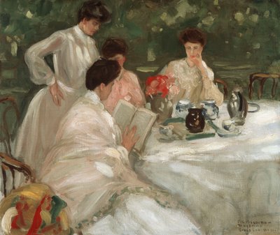 Thé dans le jardin - Frederick Carl Frieseke