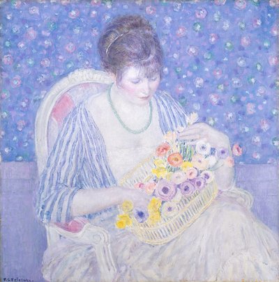 Le panier de fleurs, c.1913-17 - Frederick Carl Frieseke