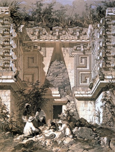 Porte, Casa del Gobernador, Uxmal - Frederick Catherwood