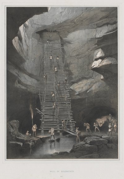 Vues des monuments anciens en Amérique centrale, Chiapas et Yucatan, Pl. 20 : Puits de Bolonchen, 1844 - Frederick Catherwood
