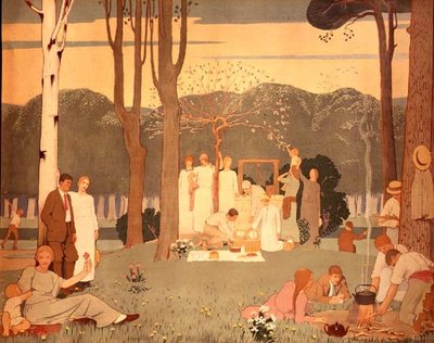 Scène de pique-nique - Frederick Cayley Robinson