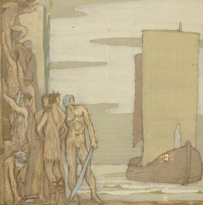 Le débarquement de Saint Patrick en Irlande - Frederick Cayley Robinson