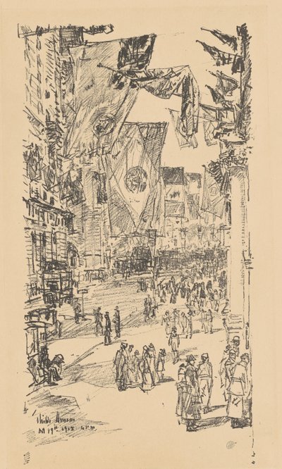 Avenue des Alliés, 1918 - Frederick Childe Hassam