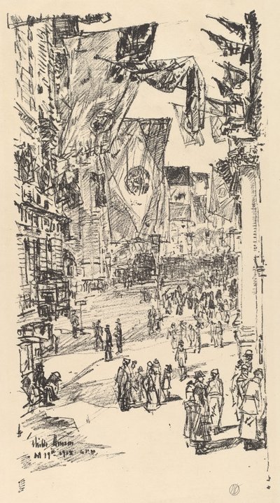 Avenue des Alliés, 1918 - Frederick Childe Hassam