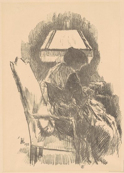 Mme Hassam Tricotant - Frederick Childe Hassam