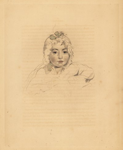 Portrait de Mary Isabella Bloxam, nièce de Sir Thomas Lawrence - Frederick Christian Lewis
