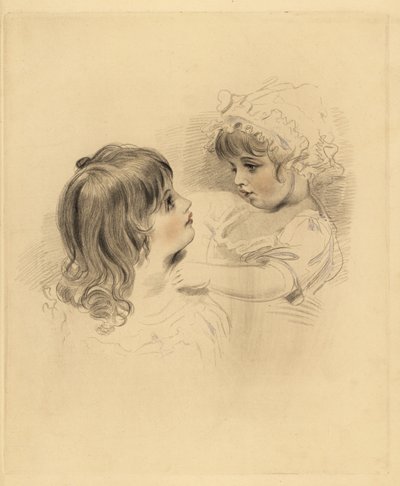 Portrait de deux enfants - Frederick Christian Lewis