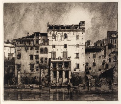 Vieilles maisons sur le Tibre - Frederick G. Hall