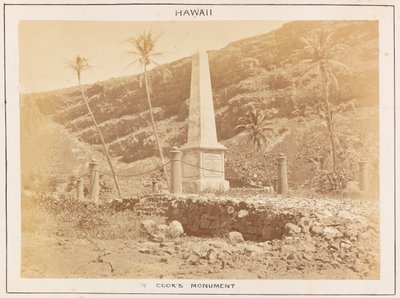 Station du Pacifique sur le HMS Triumph - Planche 14, Monument de Cook, Hawaï - Frederick George Denham Bedford