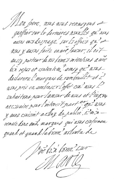 Lettre de Marie de Médicis au duc de Savoie, fin XVIe - début XVIIe siècle, 1865 - Frederick George Netherclift