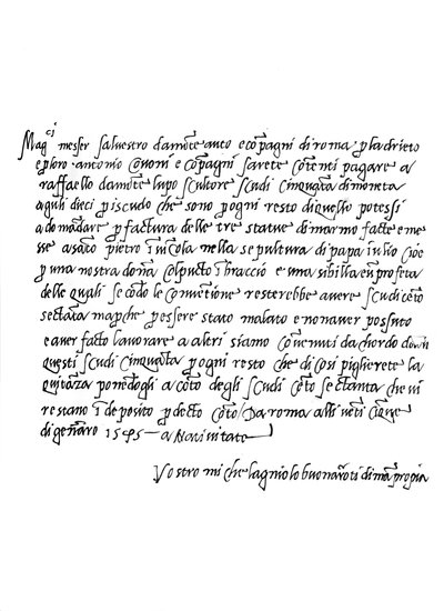 Lettre de Michel-Ange Buonarroti, 1545 1865 - Frederick George Netherclift
