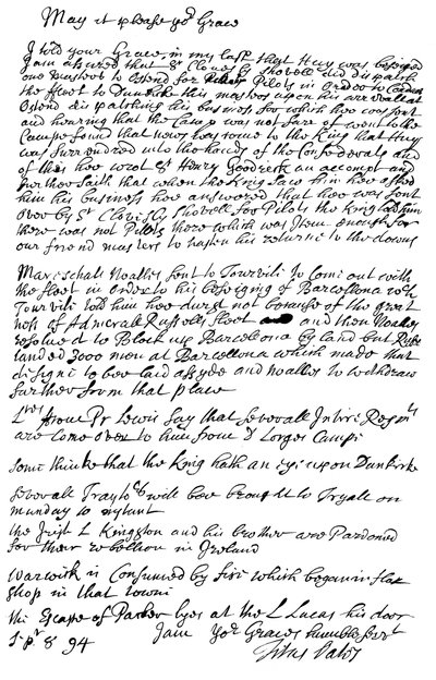 Lettre de Titus Oates au duc de Bolton, 1694 - Frederick George Netherclift