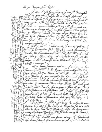 Lettre de William Laud, archevêque de Canterbury, 1640 - Frederick George Netherclift