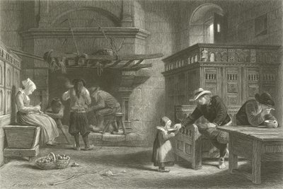 Le repas familial, Bretagne - Frederick Goodall