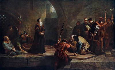 Thomas Cranmer à la porte des traîtres, 1553, 1926 - Frederick Goodall