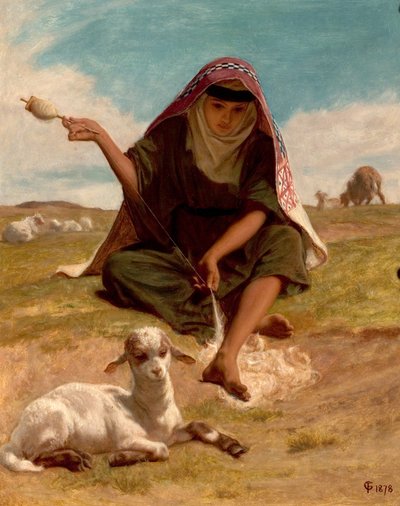 La fileuse, 1878 - Frederick Goodhall