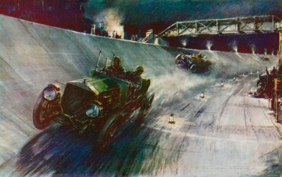 En 1907, S F Edge, conduisant la Napier seul, a réussi à maintenir 60 mph pendant 24 heures, le premier record sur la nouvelle piste de Brooklands - Frederick Gordon (after) Crosby