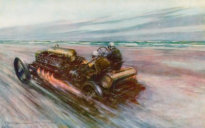 La célèbre "200" Darracq avec laquelle Sir Algernon Guinness, Bart, a atteint 120 mph en 1908 - Frederick Gordon (after) Crosby