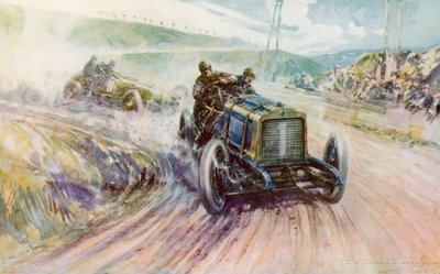 Thery avec la Richard-Brasier remportant la course Gordon Bennett de 1905 pour la France - Frederick Gordon (after) Crosby
