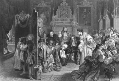 Jacques II recevant des nouvelles du débarquement du Prince d