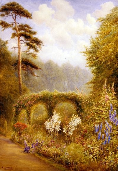 Lys et delphiniums, Golden Hill Park, Londres - Frederick Henry Evans