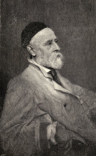 Portrait de George Frederick Watts, gravé par T. Johnson d