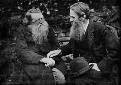 Ruskin et Holman Hunt discutent d