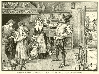 Bavard à la maison (gravure) - Frederick Hurten Rhead