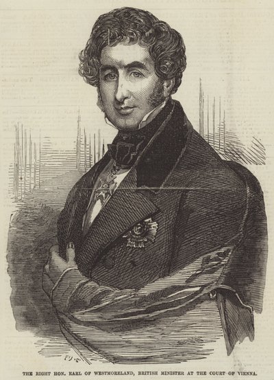 Le Très Honorable Comte de Westmoreland, Ministre Britannique à la Cour de Vienne - Frederick John Skill