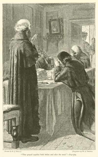 Ils prièrent ensemble avant et après le repas - Frederick John Skill