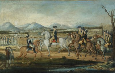 Washington passant en revue l