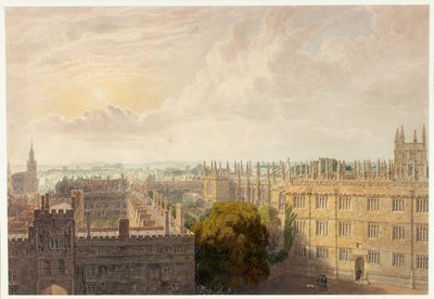 Vue de la bibliothèque Radcliffe - Frederick Mackenzie