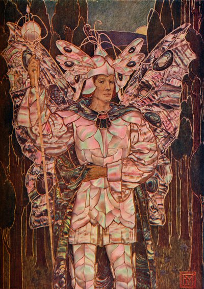 Panneau en gesso et nacre, vers 1901 - Frederick Marriott