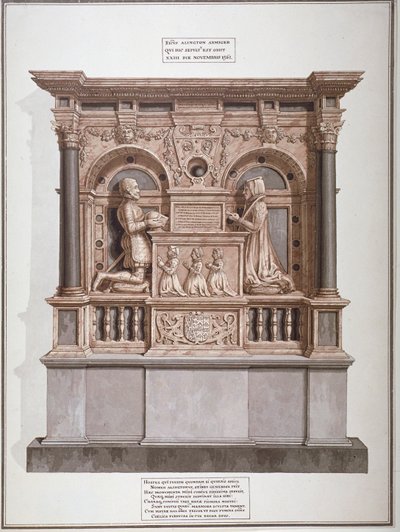 Monument à Richard Allington dans la chapelle Rolls, Chancery Lane, Londres, 1800 - Frederick Nash