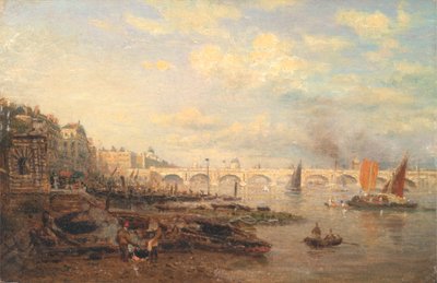 La Tamise et le pont de Waterloo depuis Somerset House - Frederick Nash