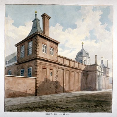 Vue du British Museum, Bloomsbury, Londres, vers 1807 - Frederick Nash